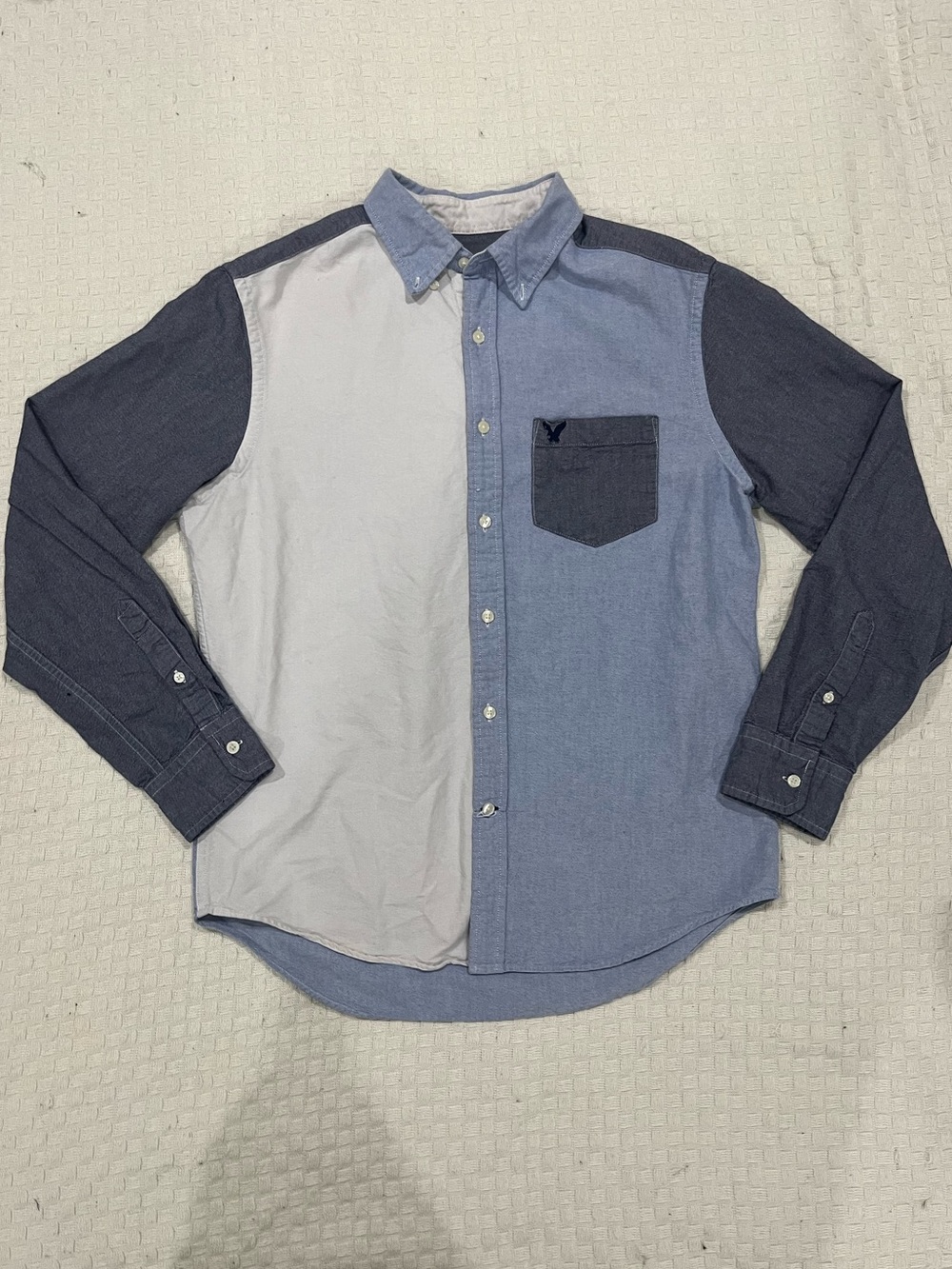 American Eagle Tri-Colour Button Up